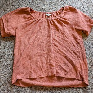 Madewell Hadley Sweet Dahlia shirt sleeve Orange Medium